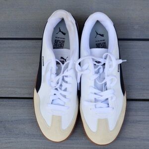 Puma Classic White and Black Sneakers